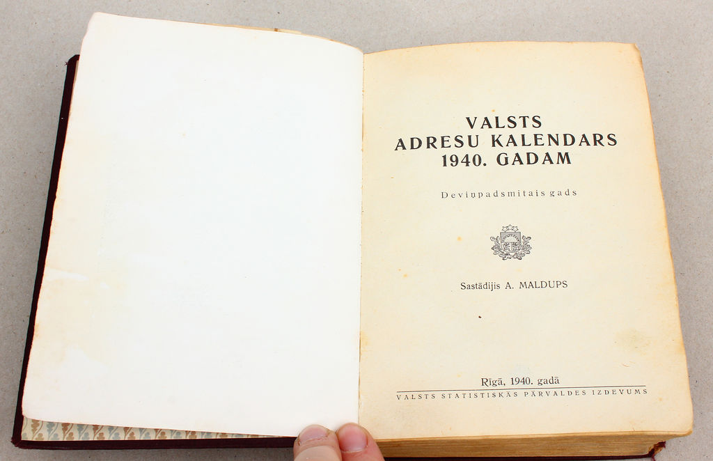 Valsts adresu kalendārs 1940.gadam