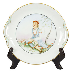 Painted porcelain plate 