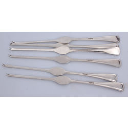 Silver Baroque style cutlery Set 6 pcs. 