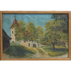Пейзаж с церковью