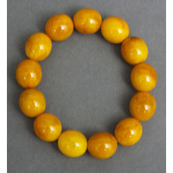 Pressed amber bracelet