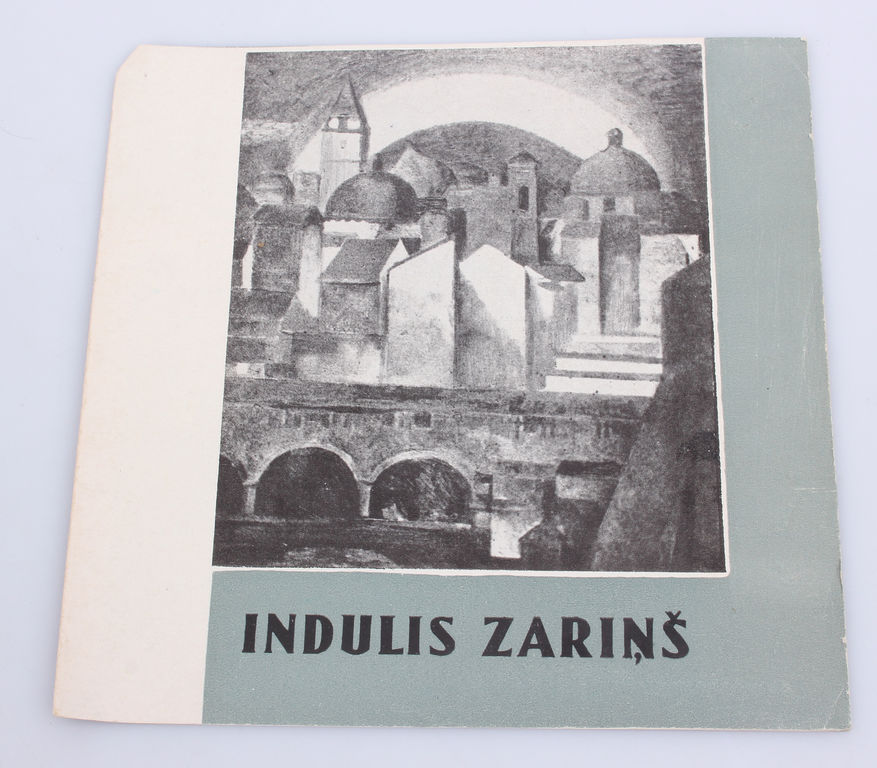 Catalog of the exhibition of Indulis Zariņš with his autograph and notes