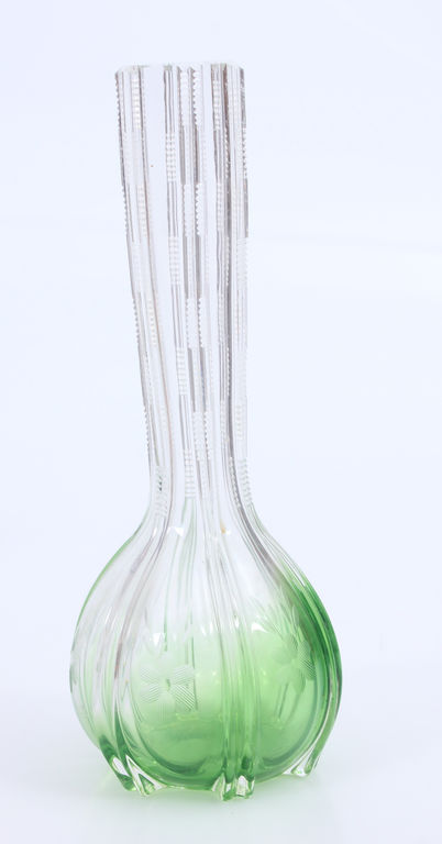 Colored glass vase