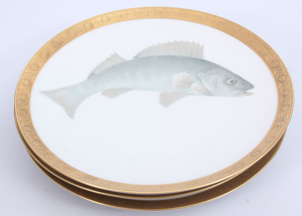 Art Nouveau style porcelain plates  