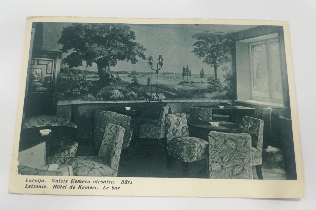 Postcard “Latvija. Valsts Ķemeru viesnīca. Bārs”