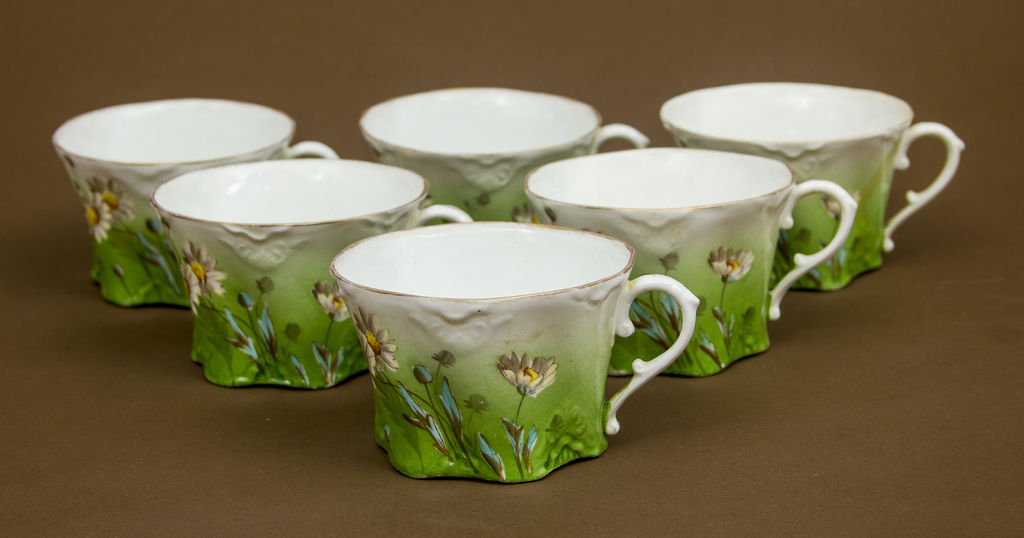 6 Art Nouveau porcelain Mugs