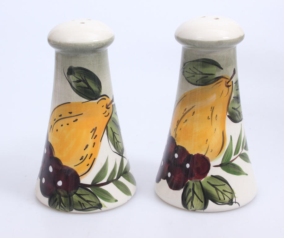 Faience spice utensils 2 pcs. Fruits & Vegetables