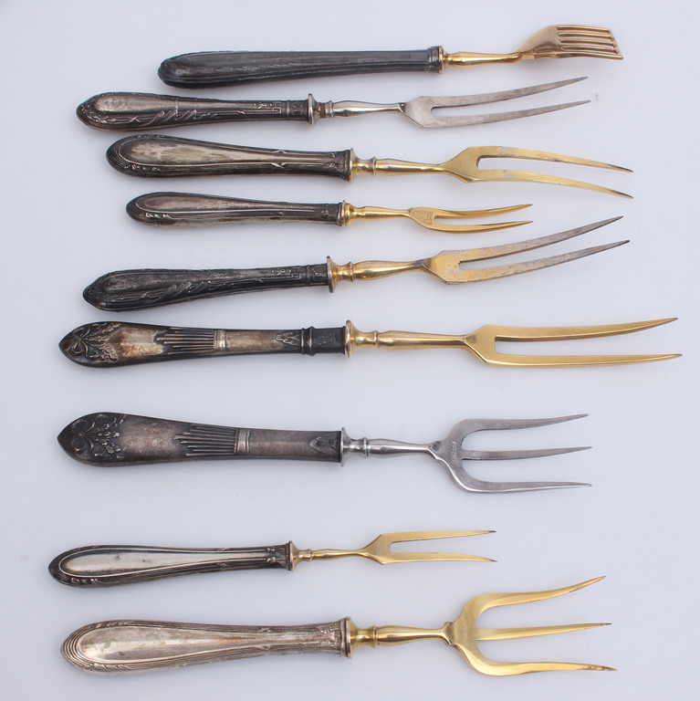 Silver cutlery - spoons, forks, knives, tongs