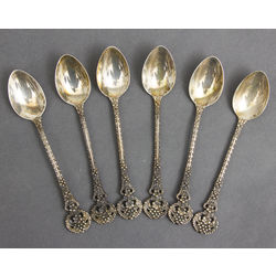 Silver teaspoons (6 pieces)