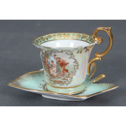 Porcelain cup  with saucer 