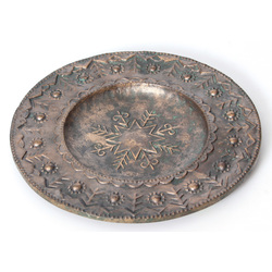 Декоративная бронзовая тарелка