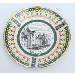 Porcelain plate 'Old town of Riga'