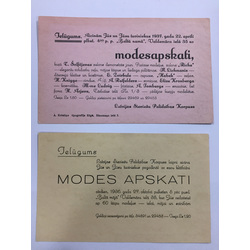Two invitations to a fashion show
