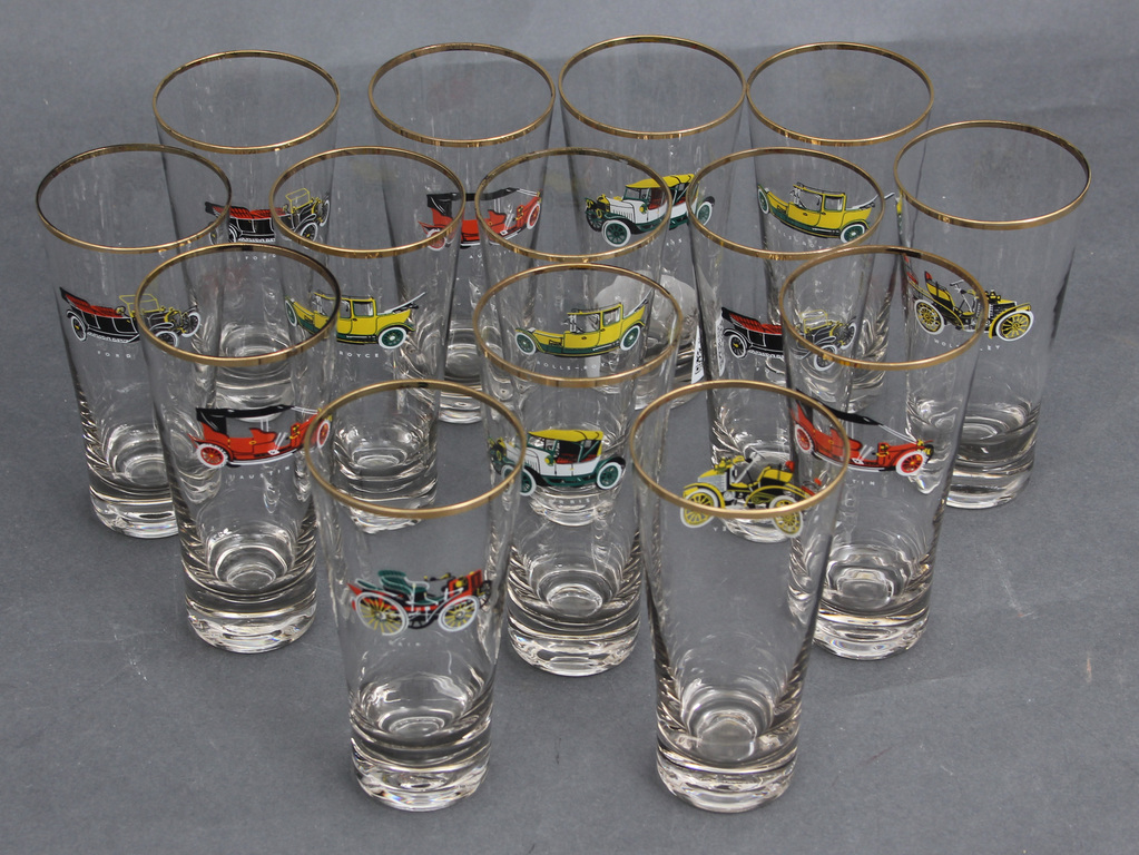 Glass glasses (14 pcs) 