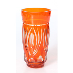 Colored glass vase