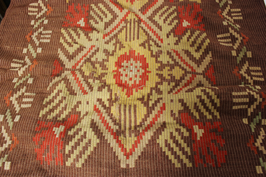 Wool blanket with Latvian-national ornaments