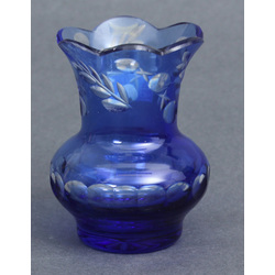Vase from blue glass