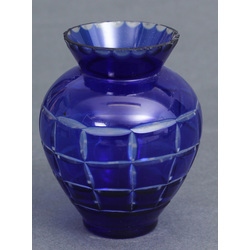 Blue glass vase