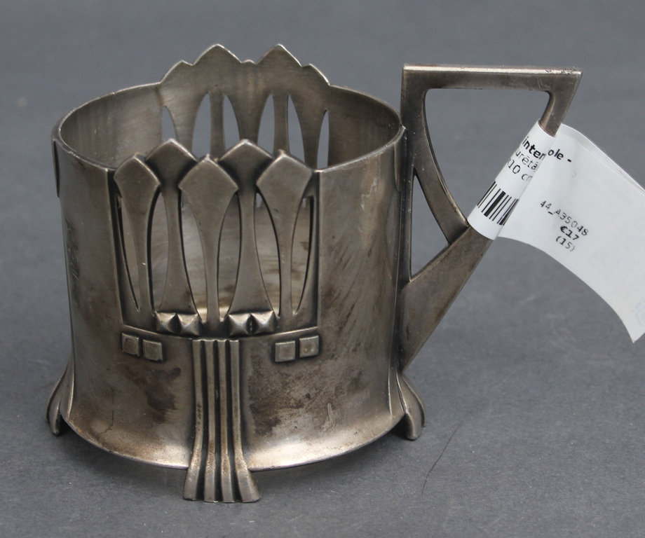 Art nouveau metal cup holder