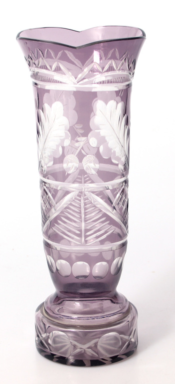 Colored glass vase 