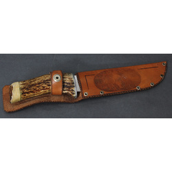 Hunting knife in leather case BUFFALO BILL REGT.M