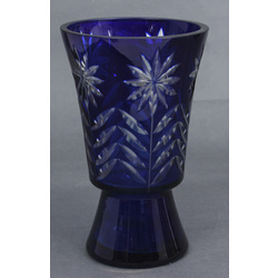 Colored glass vase