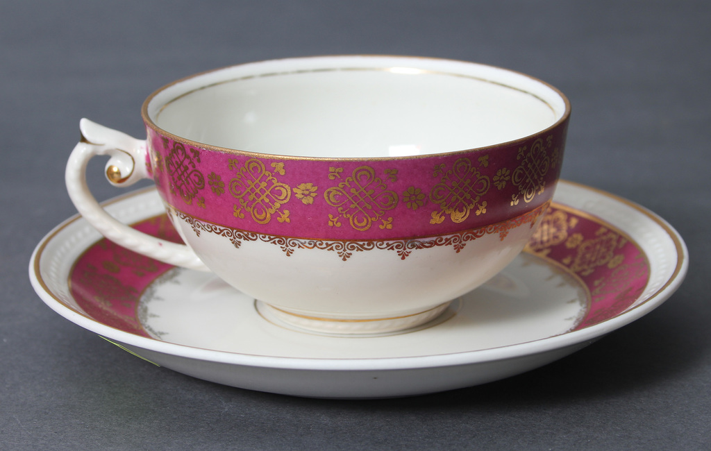 Porcelain cup with saucer