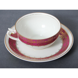 Porcelain cup with saucer