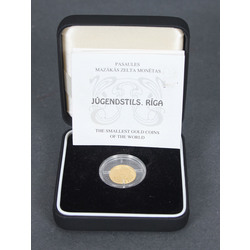 Gold one lats collector coin 