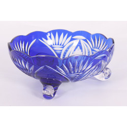 Blue glass candy bowl