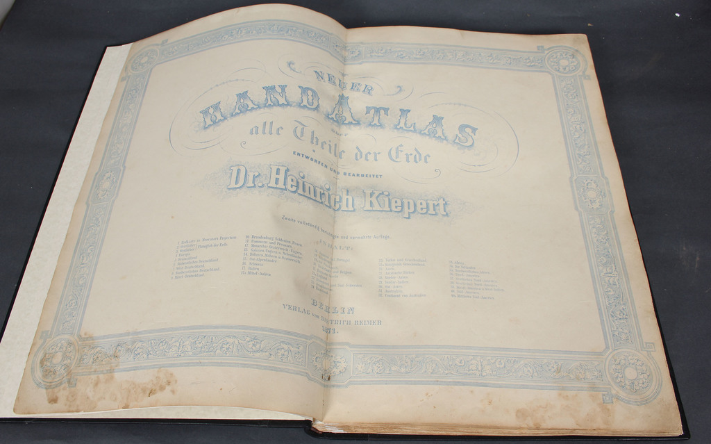  Kiepert's new hand Atlas Kieperts Reimer 1871