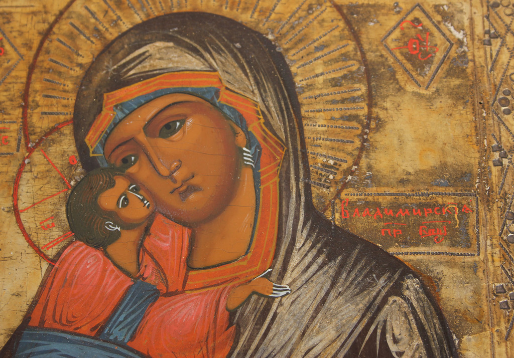 Wooden icon with the painting 