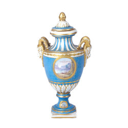 Porcelain vase/urn with painting