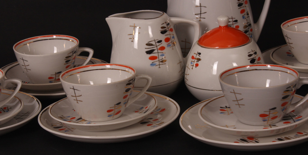 Porcelain tea-coffee set for 6 people