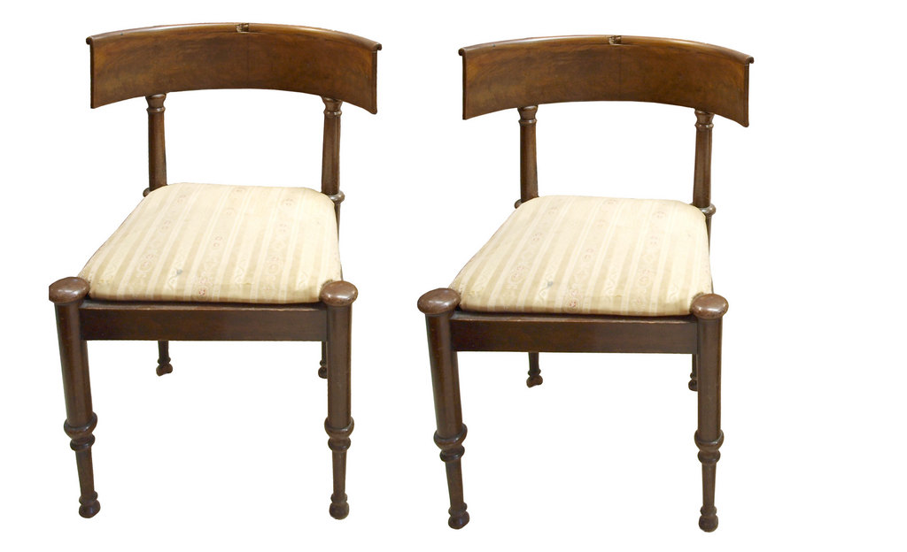 Couple of mahogany chairs
