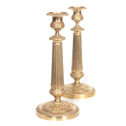 Pair of empire style candlesticks