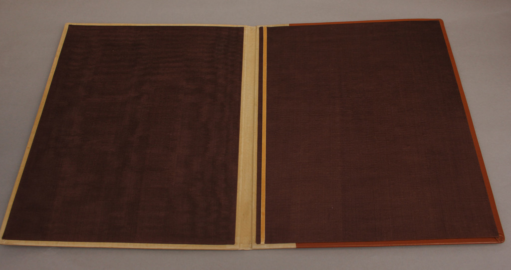 Leather document folder with amber