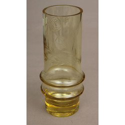 Yellow glass vase 