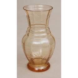 Orange glass vase