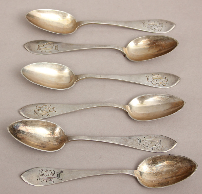 Silver teaspoons 6 pcs.