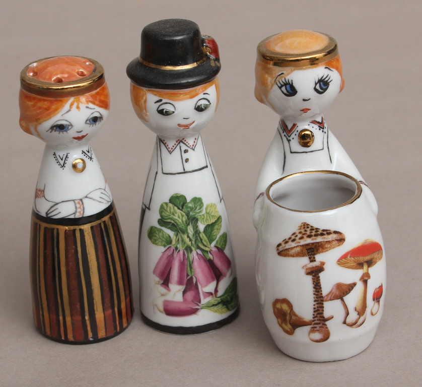 Porcelain jar set for spices