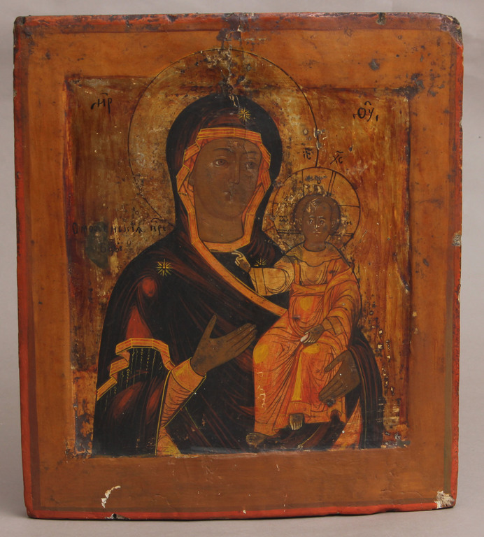 Православная деревянная икона с росписью