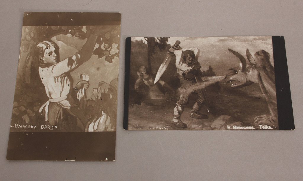2 открытки с репродукциями картинки Э. Бреннцена
