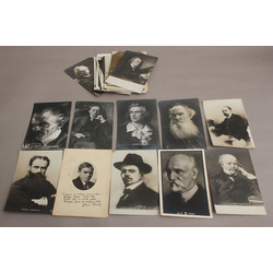 Postcards 33 pcs. with writers and artists