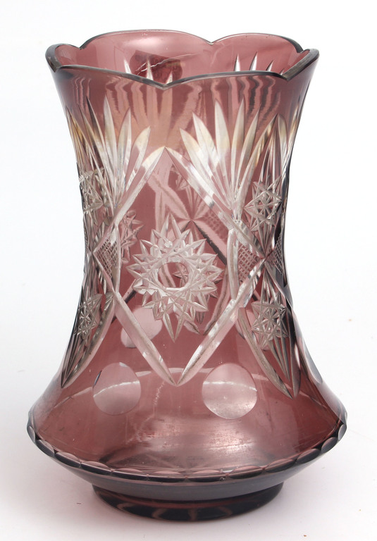 Colorful glass vase