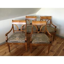4 Biedermeier style lounge chairs