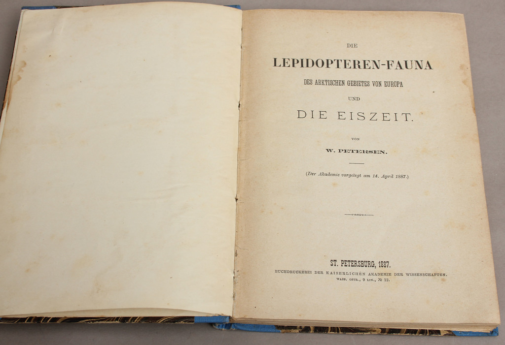 W.Petersen, Die Lepidopteren-Fauna(vācu valodā)
