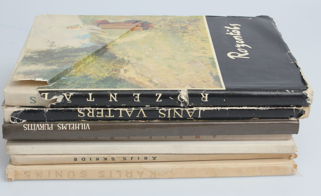 7 books about Latvian artists - K.Sūniņš, Ārijs Skride, K.Baltgailis, Ansis Artums, Vilhelms Purvītis, Jānis Valters, Rozentāls