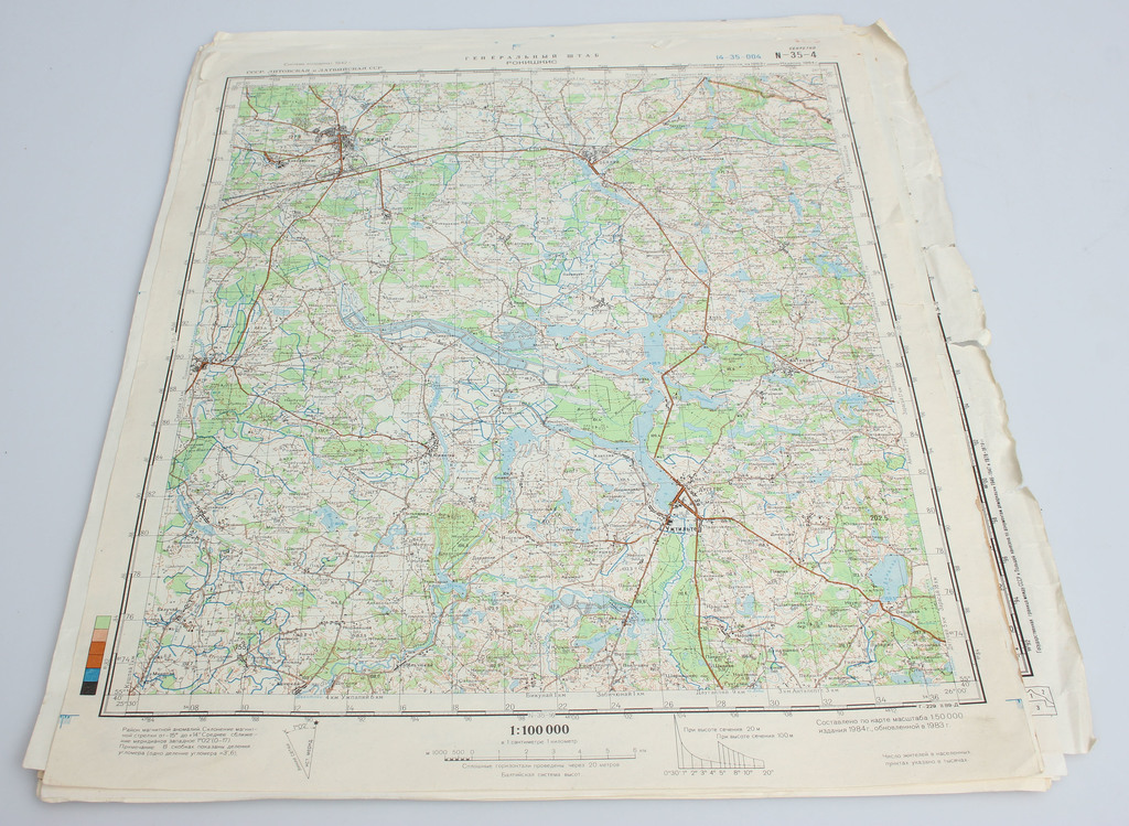 Maps of the General Staff of the Baltic Region (Lithuania) 16 pcs.