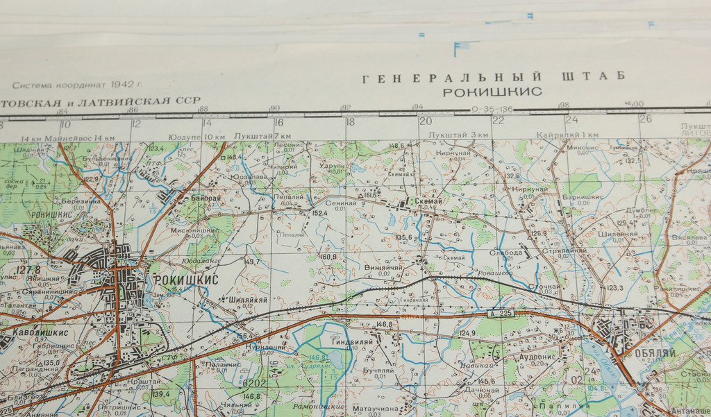 Baltijas apgabala ģenerālā štāba kartes (Lietuva) 16gab.